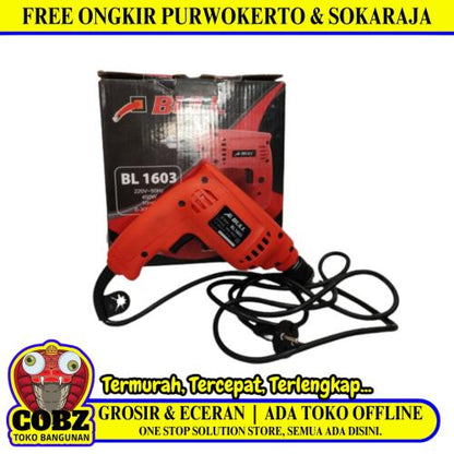 BULL BL 1603 Mesin Bor Tangan Impact 2 Way Kabel Set