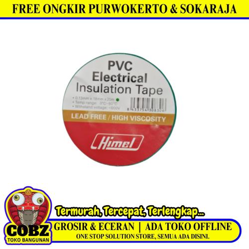 3 IN / HIMEL Isolasi Kabel Listrik Tahan Panas Electrical Tape Hijau