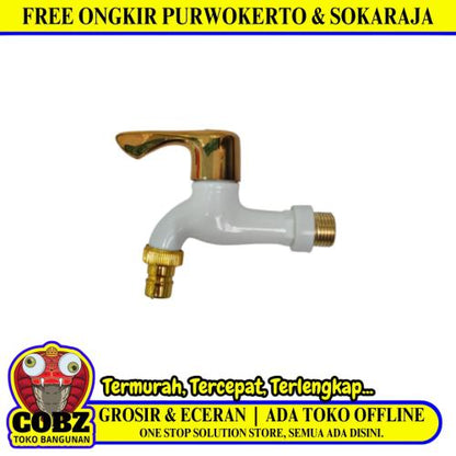 1/2 IN / HOM HBABD05 Kran Air Tembok Taman Kamar Mandi Plastik PVC
