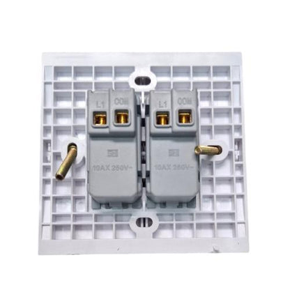 KAWACHI SW02 Saklar Ganda Double Seri 2 Gang Tanam IB Inbow Putih