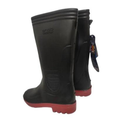 NO 40 / ANDO Sepatu Boot Kebun Pabrik Proyek Safety Karet Hitam Set