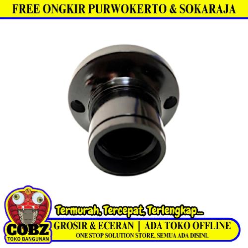 SIVITECH Fitting Tempat Lampu Plafon Atap Tempel Bulat Kecil Hitam