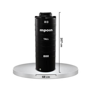 840 L / MPOIN + TALL T800 Water Torrent Tangki Tandon Air PVC Black Granite + Acc Set
