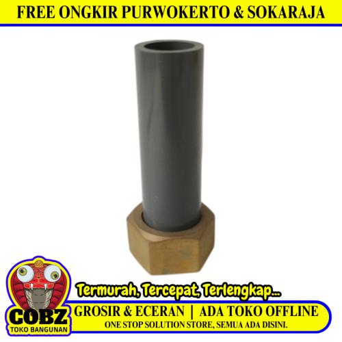 1 IN / TM Union Sok Socket Sambungan Pompa Air Plastik Kuningan