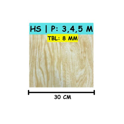 8 MM x 30 CM x 3 M / SHUNDA PLAFON K-9111F Plafon Gypsum GRC U PVC Hotstamping Lembar