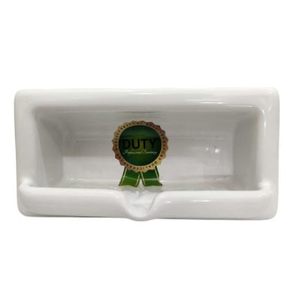 22 CM x 11 CM x 7.2 CM / DUTY SH - 22 Tempat Sabun Tanam Dinding Keramik White