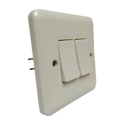 DEXTA Saklar Ganda Double Seri 2 Gang Tanam IB Inbow Putih