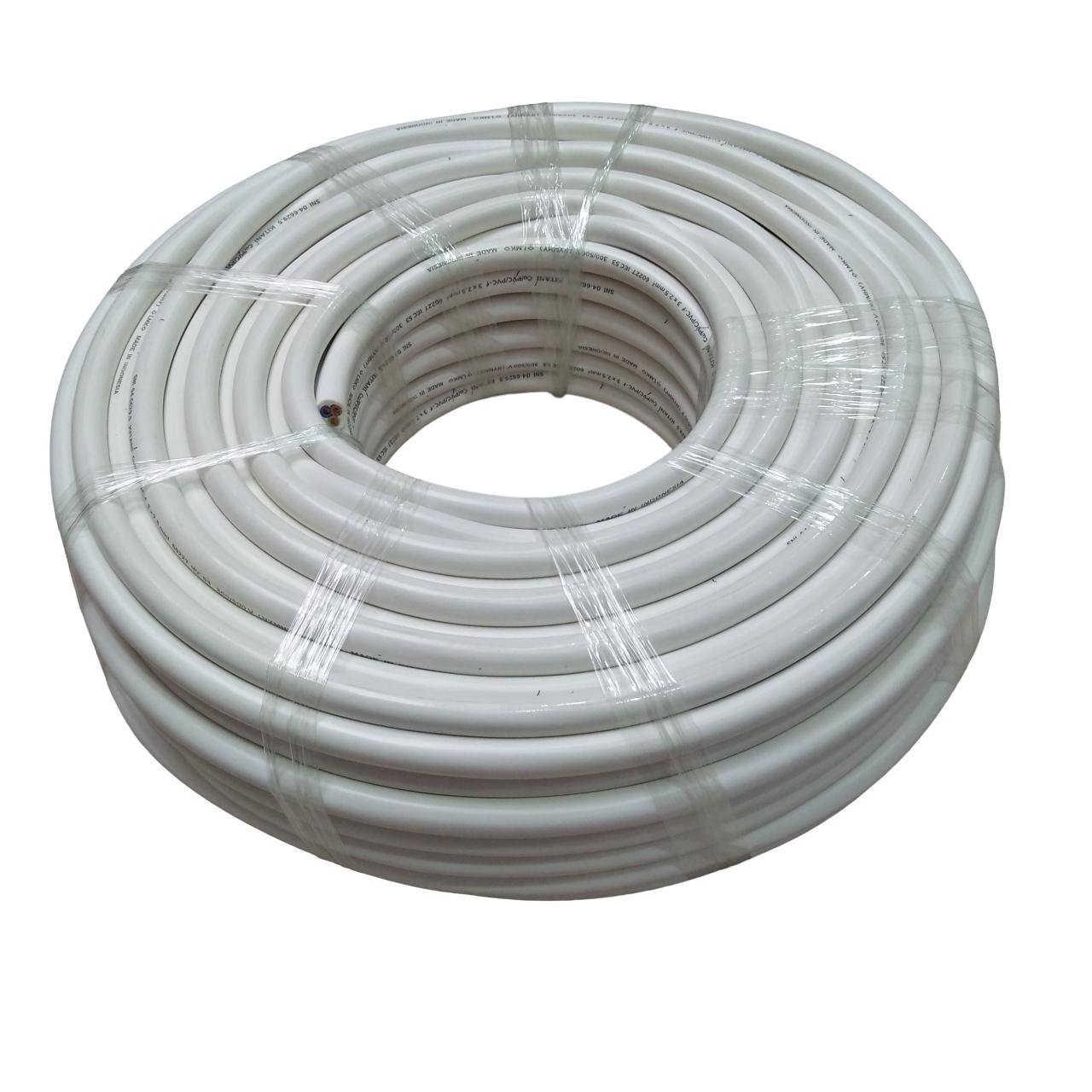 3 INTI x 2.5 MM / TM NYMHY Serabut Kabel Tembaga SNI Putih Meter