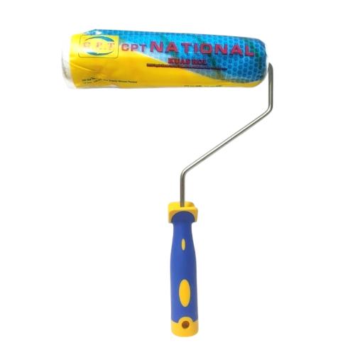 9 IN / CPT NATIONAL Kuas Busa Cat Tembok Kayu Besi Besar + Gagang Set