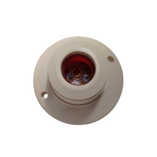 BROCO E27 Fitting Tempat Lampu Plafon Atap Tempel Bulat Kecil Warna Putih