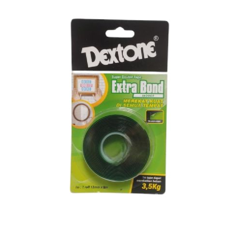 12 MM / DEXTONE EXTRABOND Isolasi Bolak Balik Busa Double Foam Tape Hijau