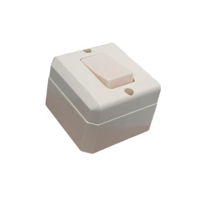 CAHAYA SC-201 Saklar Tunggal Single Engkel 1 Gang Tempel OB Outbow Putih