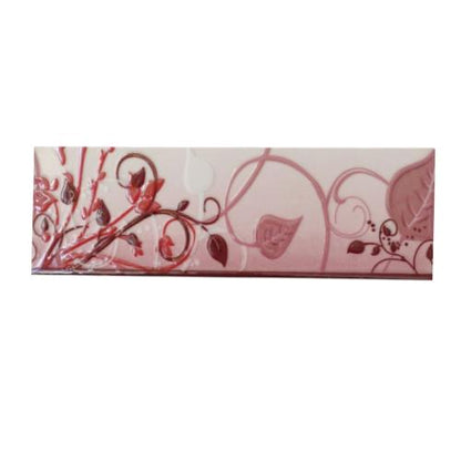 8 CM X 25 CM / NM 8C742A List Keramik Dinding Kamar Mandi Pink Lembar