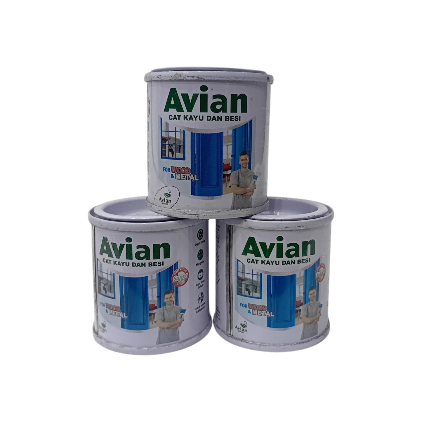 50 CC / AVIAN GLOSSY Cat Kayu Besi Wood Metal Paint Kaleng