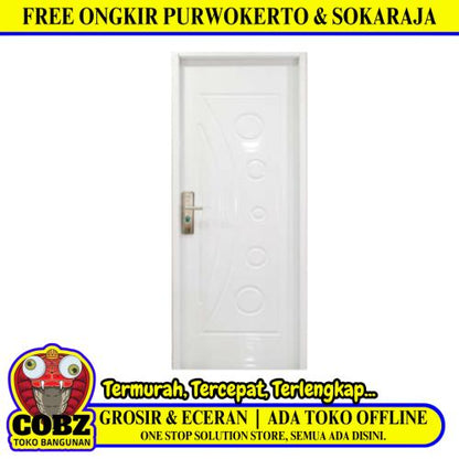 4 CM x 90 CM x 210 CM / FORTRESS URBAN 90.03 SINGLE DOOR Pintu Baja White Set