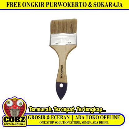 3 IN / HOME CARE WHITE BRUSH Kuas Cat Tembok Kayu Besi Air Acyrlic Paint Brush