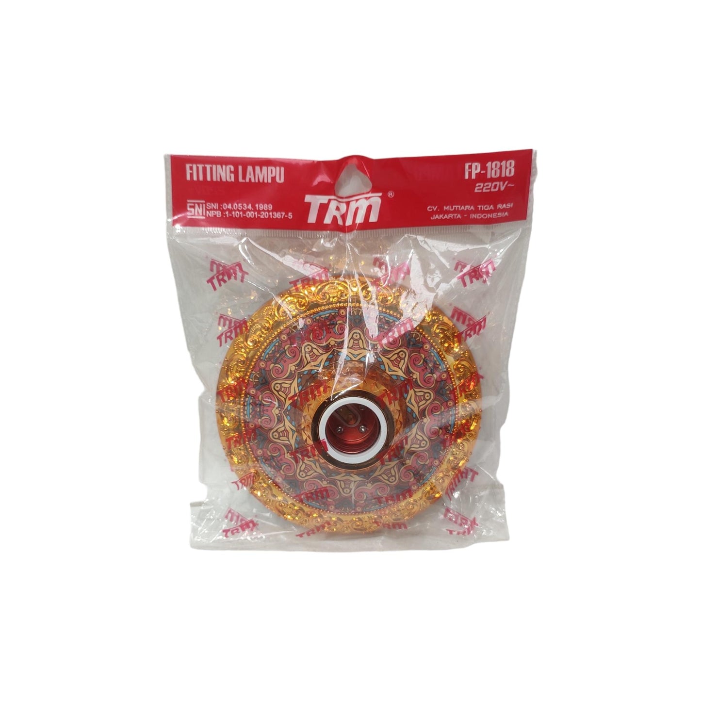 TRM 1829 Fitting Tempat Lampu Plafon Atap Tempel Motif Besar Warna