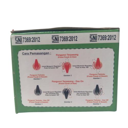 POLIGAS Regulator Kepala Tabung Gas LPG Tekanan Rendah + Meteran