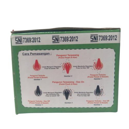 POLIGAS Regulator Kepala Tabung Gas LPG Tekanan Rendah + Meteran