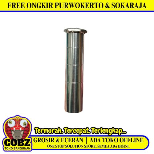 3/4 IN / COBZ 01 Tutup Sumpel Slontong Pembuangan Bak SS Chrome