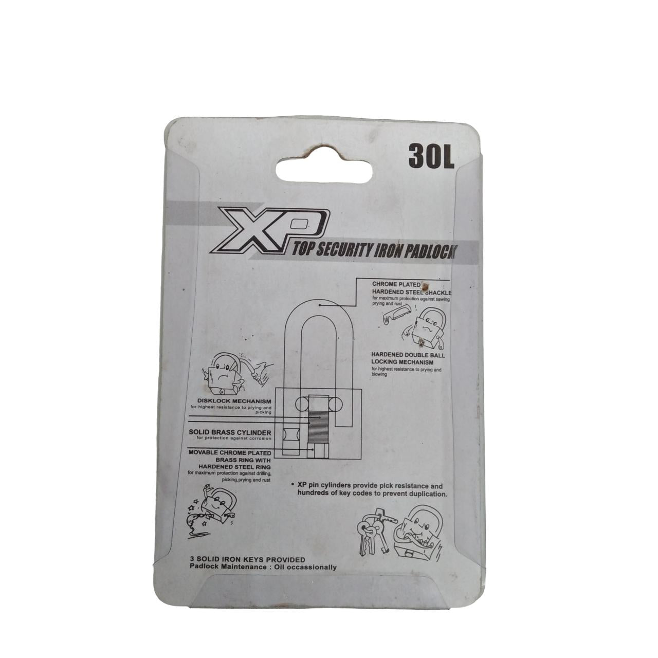 30 MM / XP IP-X5C02 Gembok Pintu Pagar Padlock Anti Maling Leher Panjang