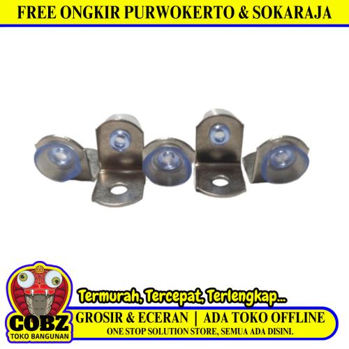 COBZ Ambalan Kaca Plat Penahan Papan Lemari Furniture Besi Biji