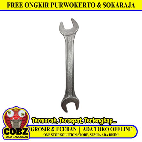 10 MM x 11 MM / TM Kunci Pas 2 Sisi Bolak Balik Open End Wrench