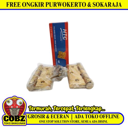 3 IN / HTC Engsel Kupu Kupu Pintu Jendela Hinge Stainless Set