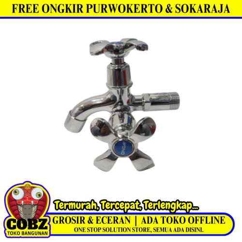 1/2 IN / ONDA Kran Air Cabang Double Shower Mesin Cuci Stainless