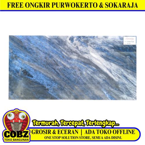 60 CM x 120 CM / SERENITY CASPIAN BLUE Granit Dinding Kamar Mandi Glossy Dus