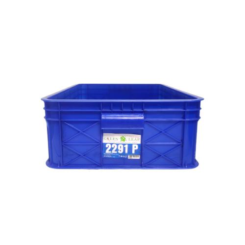 631 MM x 414 MM x 192 MM / GREEN LEAF 2291 P Krat Industri Keranjang Buah Rapat Blue