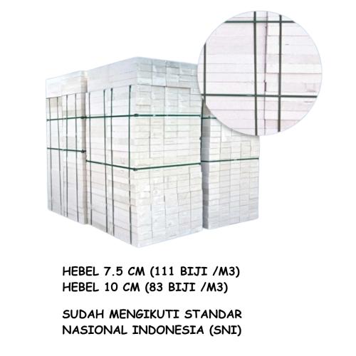 10 CM x 20 CM x 60 CM / TM Bata Ringan Batako Hebel 10 CM 83 Pcs Kubik