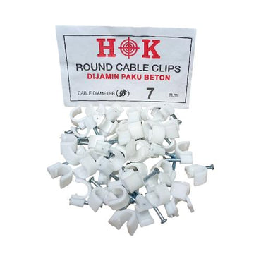 7 MM / HOK Klem Kabel Penjepit Penyangga Paku Beton Bungkus