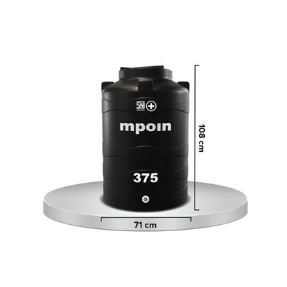 380 L / MPOIN + WAVE W375 Water Torrent Tangki Tandon Air PVC Green Set