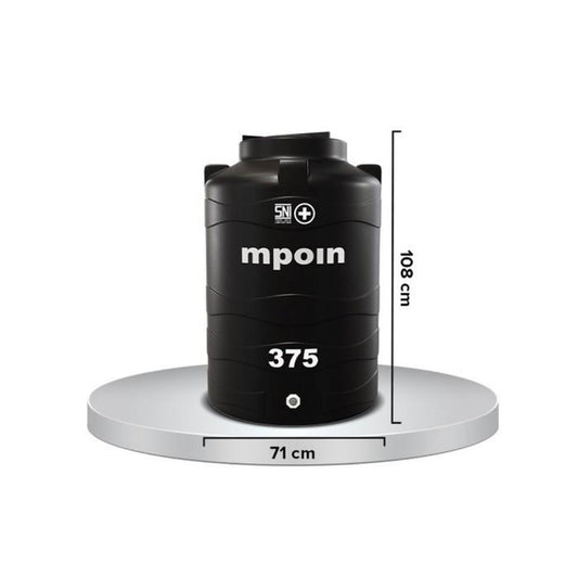 380 L / MPOIN + WAVE W375 Water Torrent Tangki Tandon Air PVC Green Set