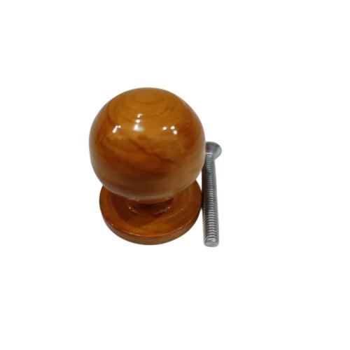 D 3 CM / COBZ Tarikan Pegangan Handle Laci Lemari Bulat Kayu Coklat