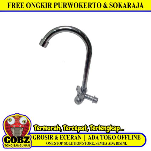 1/2 IN / FIONI 1852 Kran Angsa Sink Bak Cuci Piring Tembok Stainless