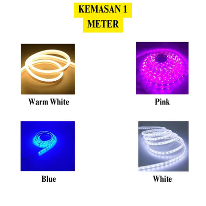 TM Strip LED Lampu Selang Flexibel Dinding Plafon Warna Meter