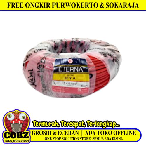 1 INTI x 4 MM x 100 M / ETERNA NYA Tunggal Kabel Tembaga SNI Merah Roll
