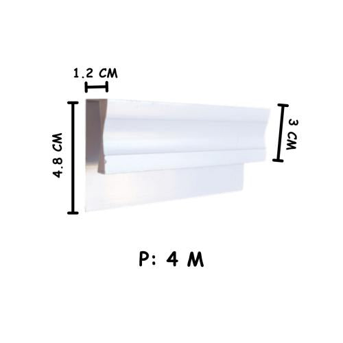 3 CM x 4 M / SHUNDA PLAFON LS-302 List Profil U Plafon U PVC Batang