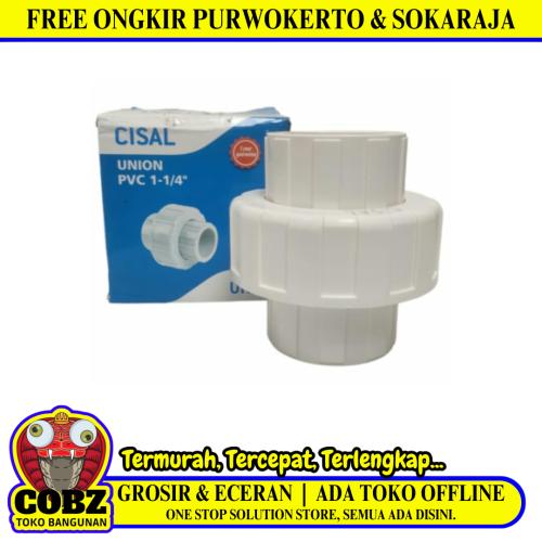 1 1/4 IN / CISAL Water Mur Moor Polos Union Socket Plastik PVC