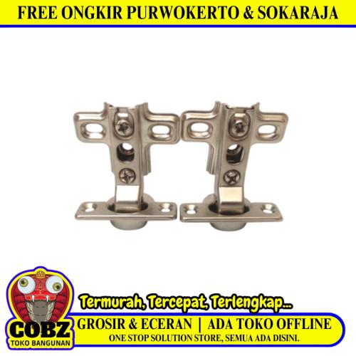 26 MM / HUBEN Engsel Sendok 1/2 Bengkok Lemari Non Hidrolik Besar Set