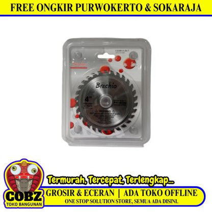 4 IN x T 30 / BRACHIO Circular Saw Mata Gerinda Potong Kayu Wood Cutting