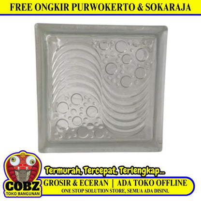 190MM X 190MM X95MM/MULIA OCEAN VIEW Glassblock Rooster Blok Kaca Biji