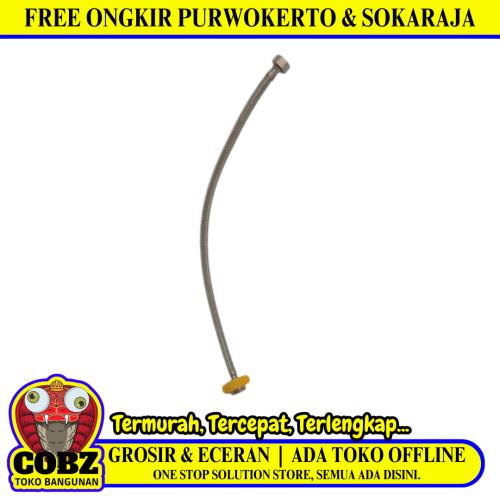 1/2 IN x 50 CM / NM Selang Fleksibel Sink Hose Kloset Anyam Stainless