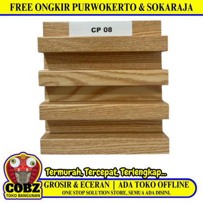 16 CM x 3 M / DL CP-08 Wall Panel Wood WPC PVC Batang