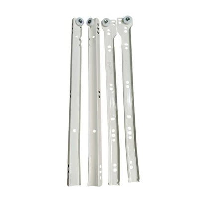 35 CM / HUBEN Rel Laci Roda Drawer Slide Single Track Putih Set