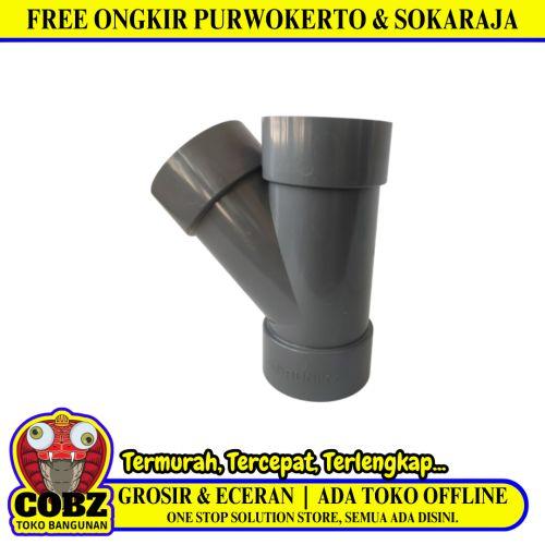 3 IN / RUCIKA D-Y Tee Y Branch Sambungan Fitting Pipa PVC