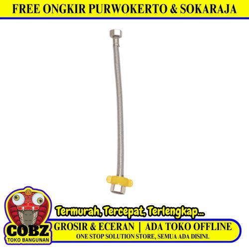 1/2 IN x 30 CM / NM Selang Fleksibel Sink Hose Kloset Anyam Stainless