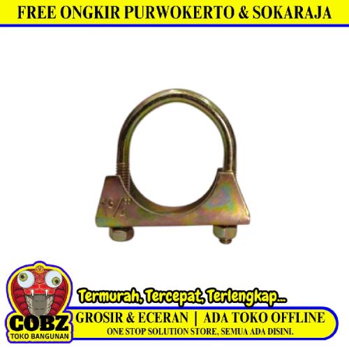1 3/4 IN / TM Klem Pipa Bracket Knalpot Exhaust Clamp U Bolt Besi